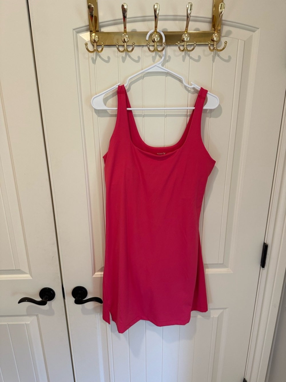 Hot Pink Sleeveless active tennis Tank Dress